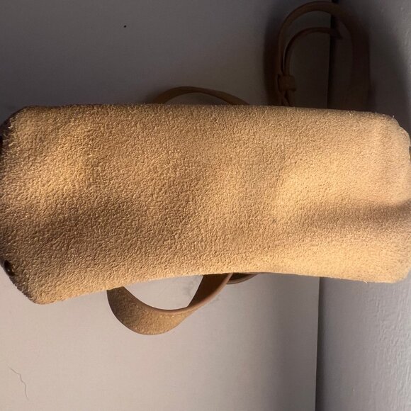 J.CREW Mini Montauk Suede Leather Purse Tan Stadium Concert - Picture 5 of 13
